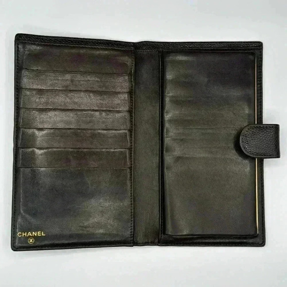 CHANEL CC Kisslock Caviar Bifold Wallet Authentic EUC with Black Box - Picture 4 of 16